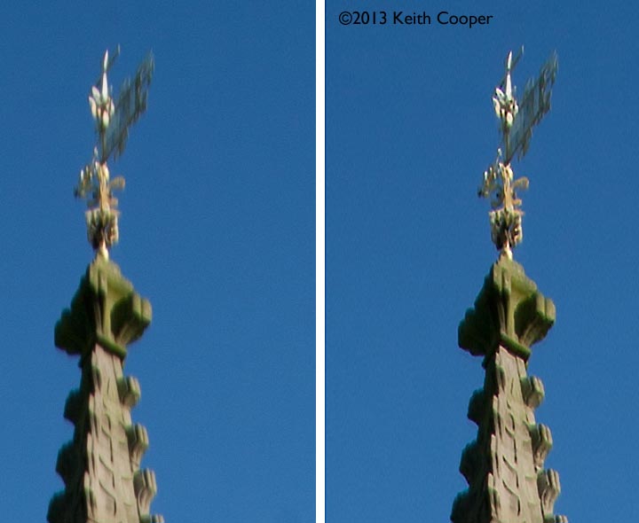 correcting minor image distortion from coma