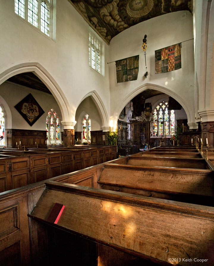 Interior of Staunton Harold church