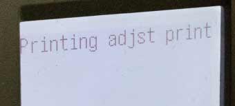 producing a head adjustment print