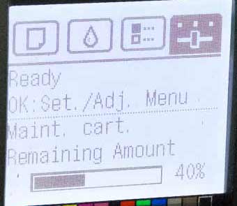 after head change, the maintenance cart capacity is 40 percent