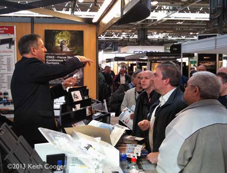 stall, selling photography related items at a trade show 