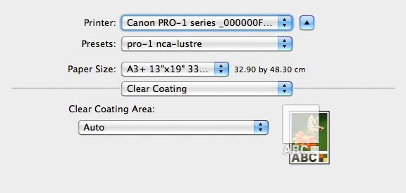 settings for gloss optimiser
