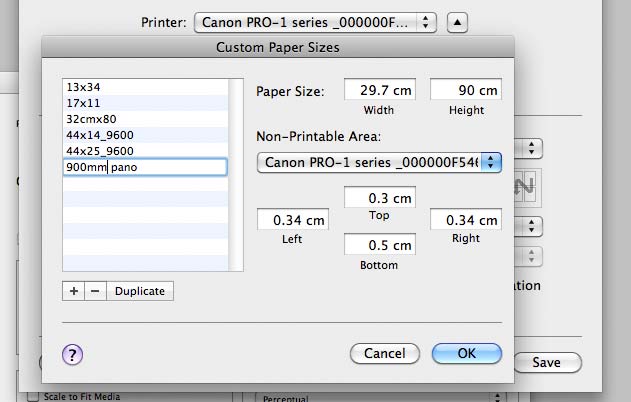 900mm custom page length