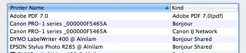 printer network options