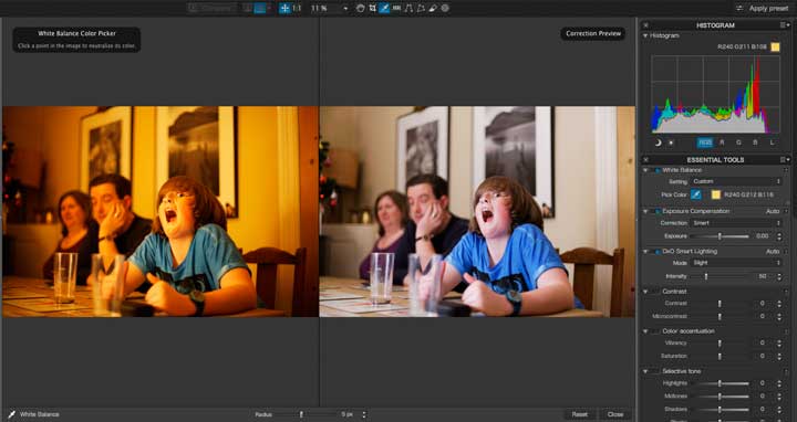 setting basic white balance