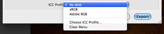 Select image output profile