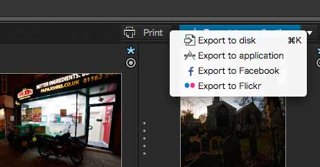 image export options