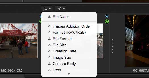 file sorting options