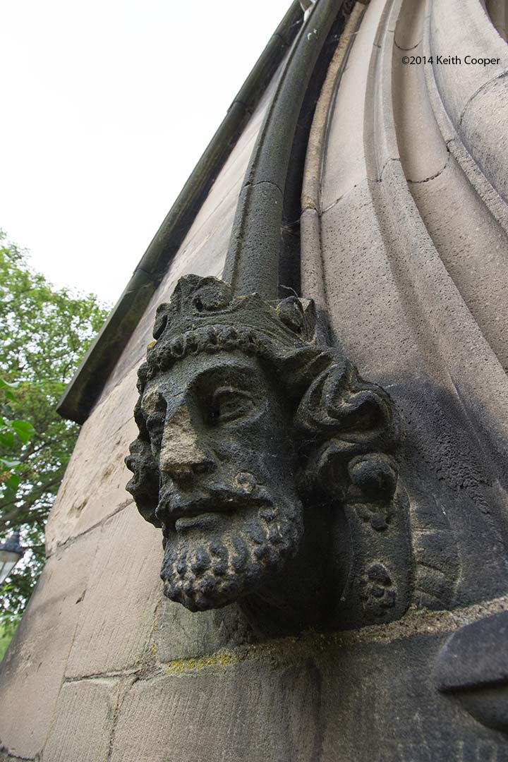 detail of stone carving. St Mary de Castro church