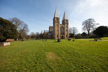 view od Southwell Minster at 11mm