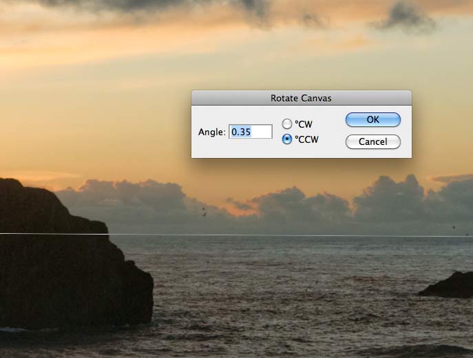 straightening horizon of image
