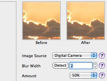 reducing amount of sharpening