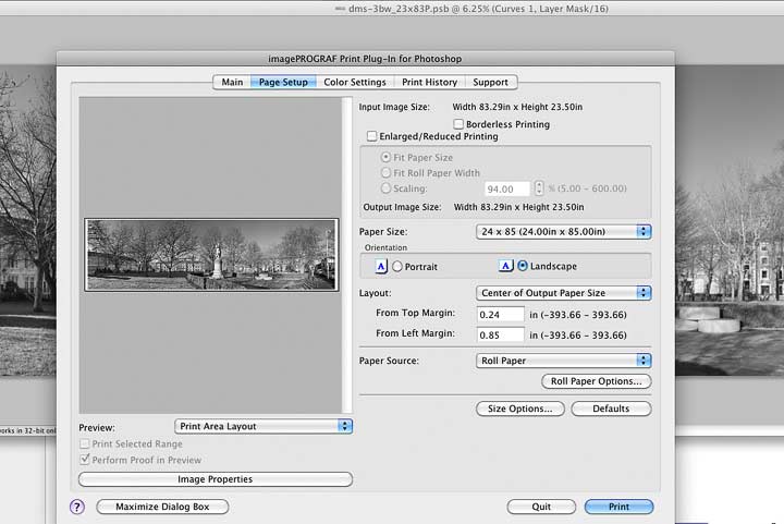 large custom page size