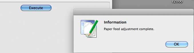 after paper feed adjustment