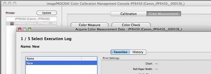 choosing a preset profiling and measurement setup