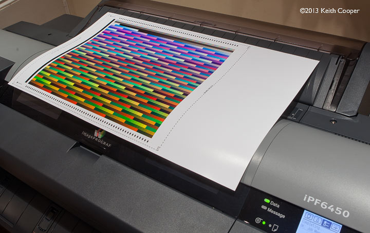 profiling target, canon satin photo paper