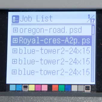 select a file to re-print