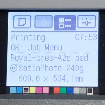 print job underway