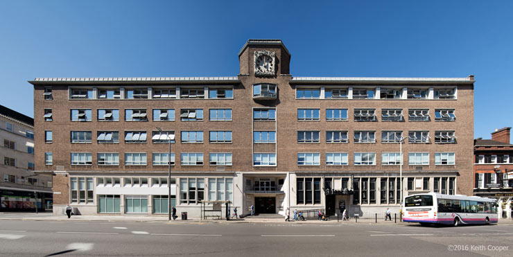 Halford House, Leicester - wide rectilinear view