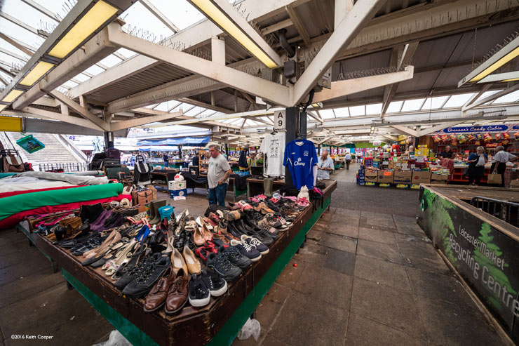 Leicester market stall - shoes