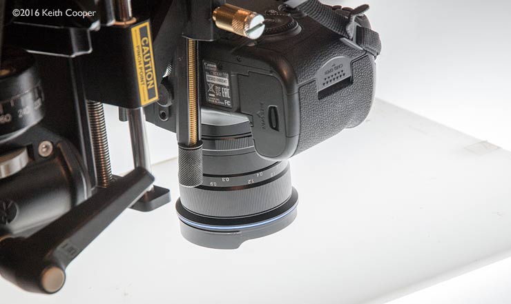 test setup for checking vignetting.