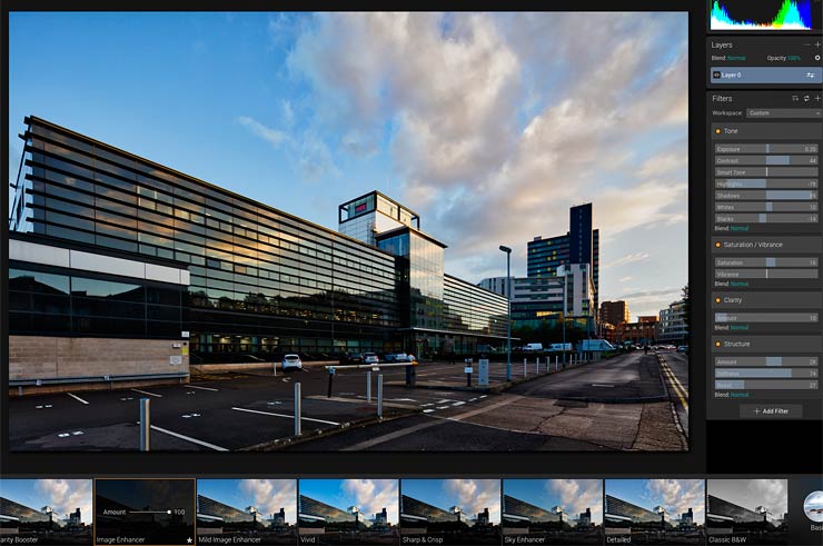 using image enhancement settings