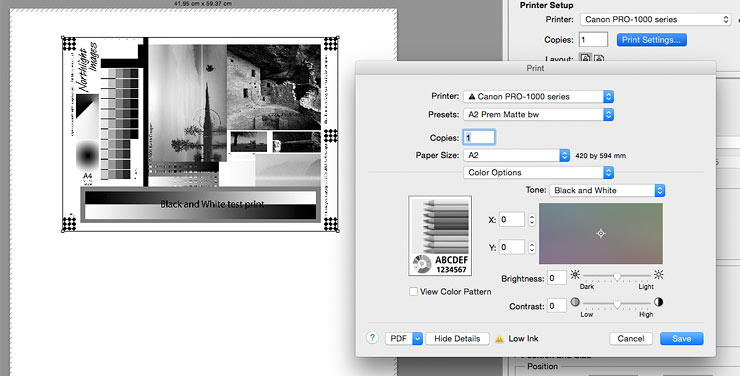 toning BW prints