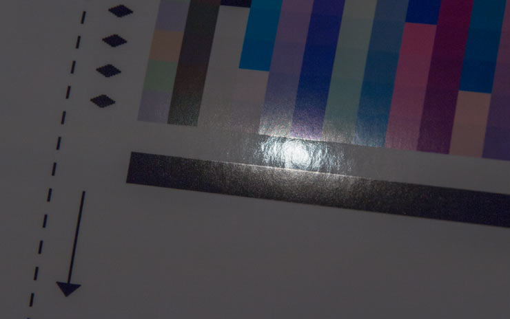 ink showing gloss differential