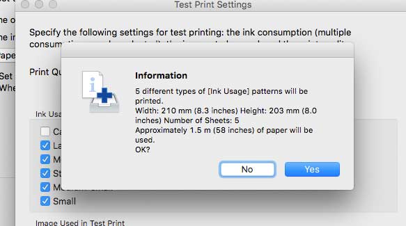 test print notice