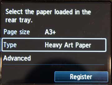 select paper type