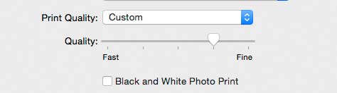 custom print quality setting