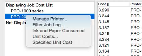 specifying media and ink information