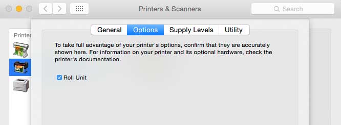printer driver setup options