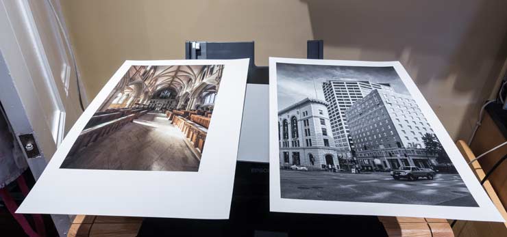 prints on textured surface paper