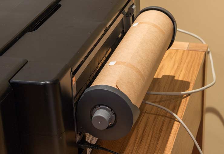 roll paper mounted on P400 printer