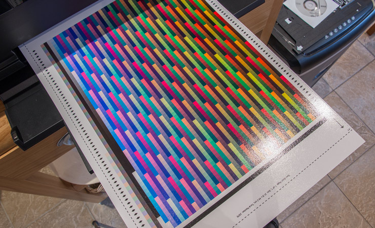 printed profiling test target