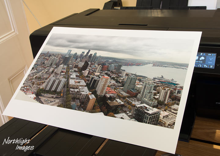 print of Seattle, printed on epson HPB paper