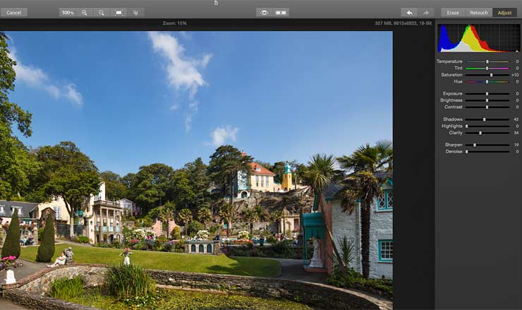 Image adjustment tools