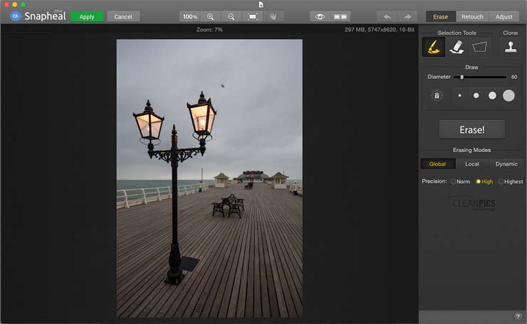opening photo in snapheal