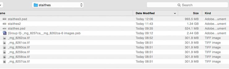 assorted files saved during editing