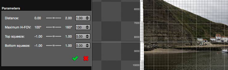 pannini projection adjustment settings