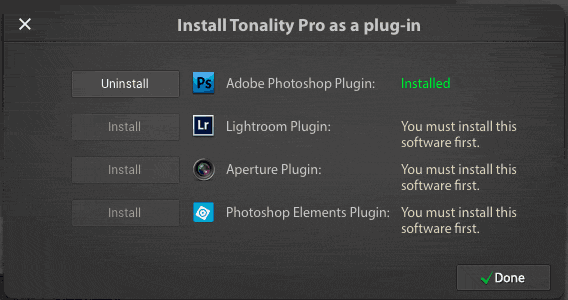 installing software as a plugin