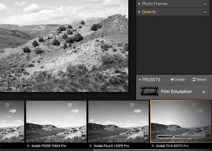 adjusting amount of preset editing option