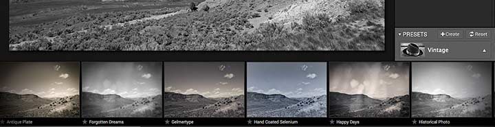 vintage look presets for tonality