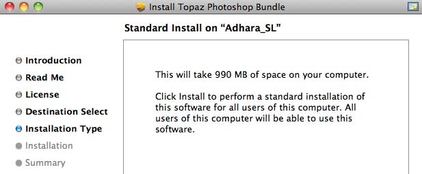 install options