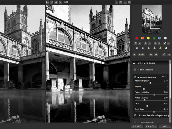 use of local contrast enhancement