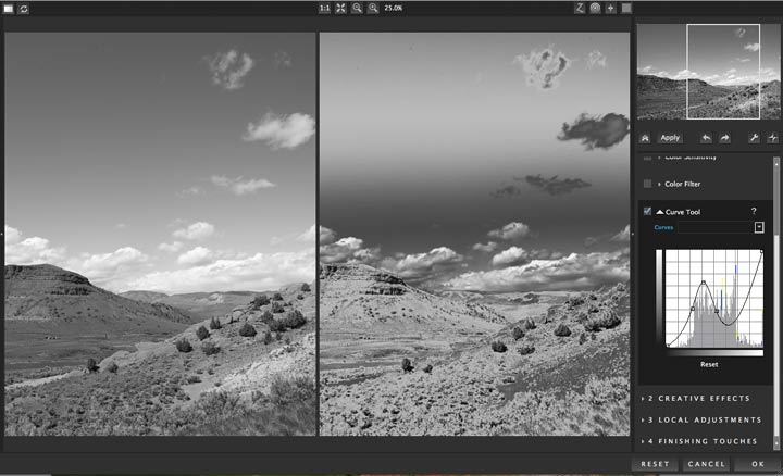 applying image adjsutment curve