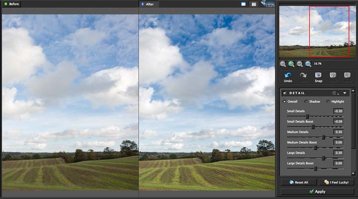 before and after views of adjustments