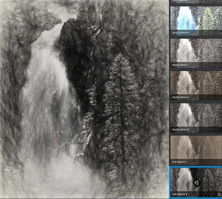 different sketching presets