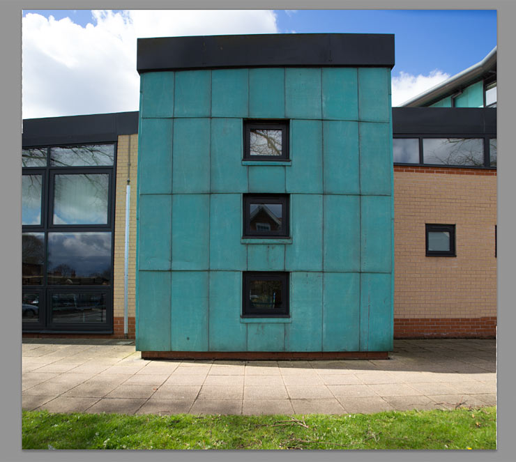 combined photos of building